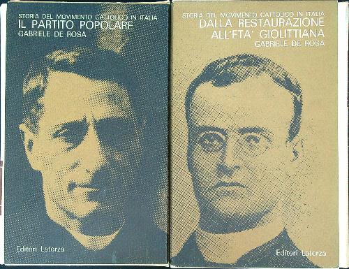 storia del movimento cattolico in Italia. 2vv