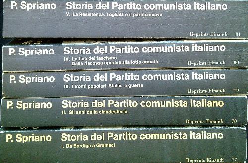 Storia del Partito comunista italiano. 5 Volumi