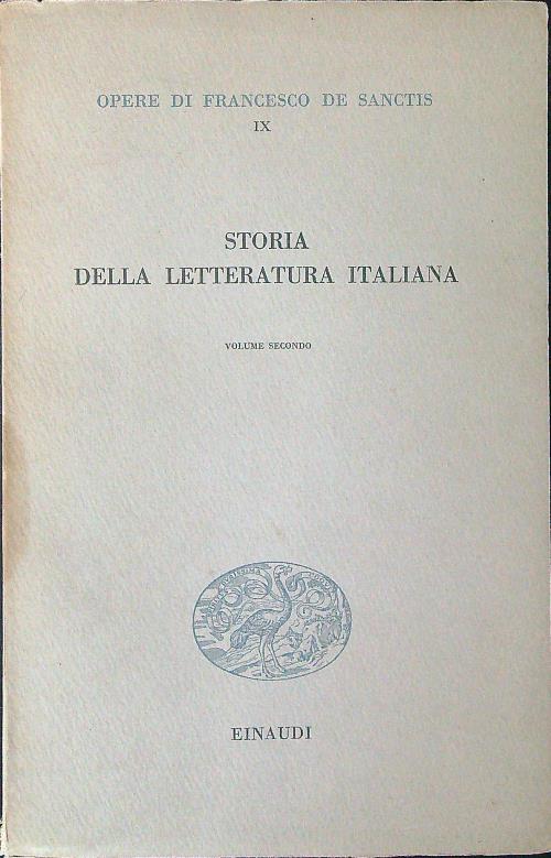 Storia della letteratura Italiana Vol 2