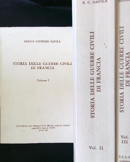 Storia delle Guerre Civili di Francia 3 voll.