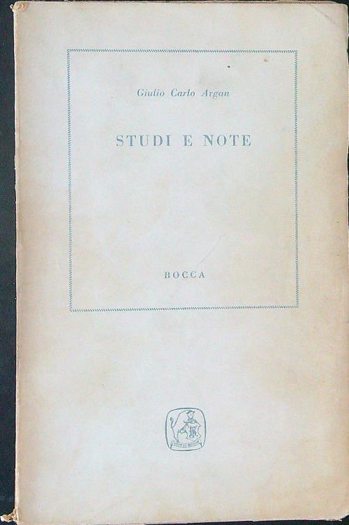 Studi e note