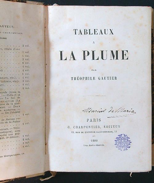 Tableaux a la plume