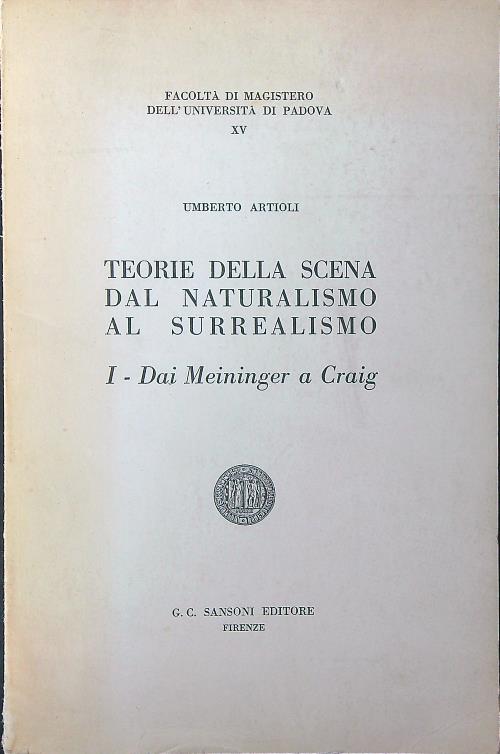 Teorie della scena dal naturalismo al surrealismo