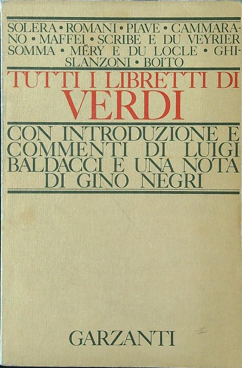 Tutti i libretti di Verdi