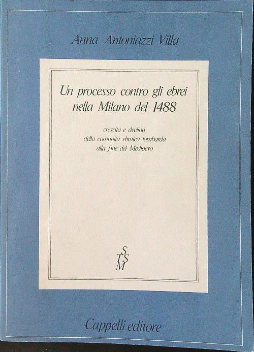Un processo contro gli ebrei nella Milano del 1488