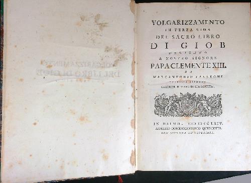 Volgarizzamento in terza rima del sacro libro di Giob