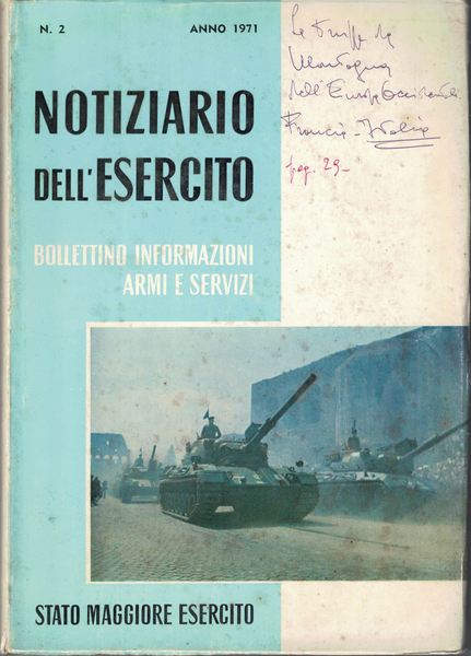 notiziario dell'esercito. Bollettino informazioni armi e servizi. n. 2 anno …