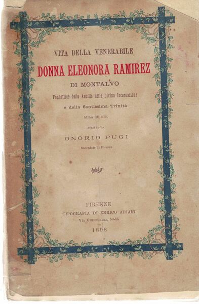 Vita della venerabile donna Eleonora Ramirez di Montalvo