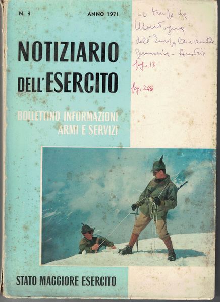 notiziario dell'esercito. Bollettino informazioni armi e servizi. n. 3 anno …