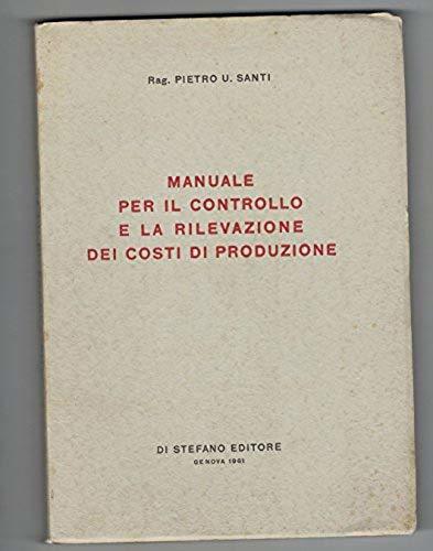 Manuale per il controllo e la rilevazione dei costi di …