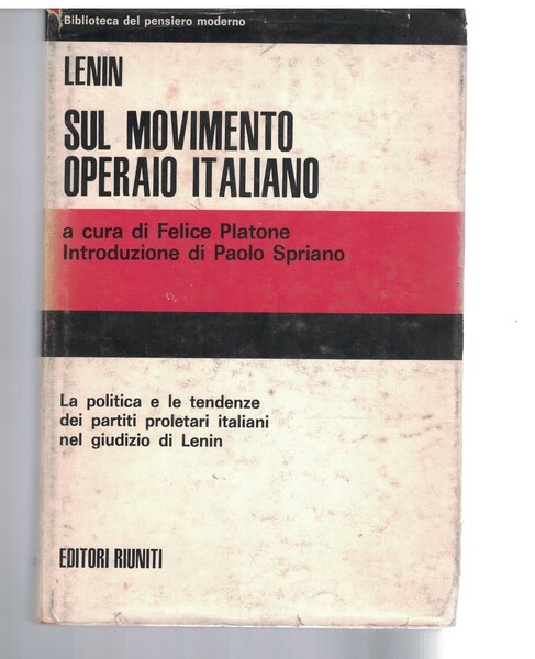 Sul movimento operario italiano. La politica e le tendenze dei …