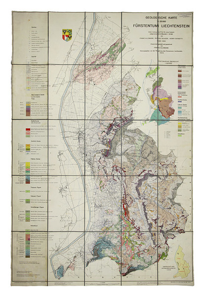 Geologische Karte Fürstentum Liechtenstein.