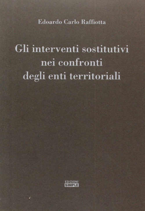 Gli interventi sostitutivi nei confronti degli enti territoriali