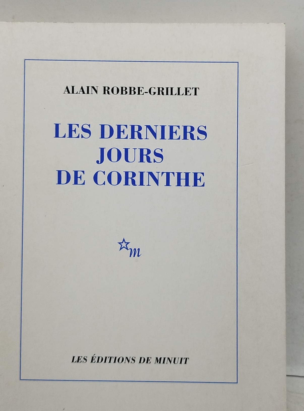 alain robbe grillet les derniers jours de corinthe