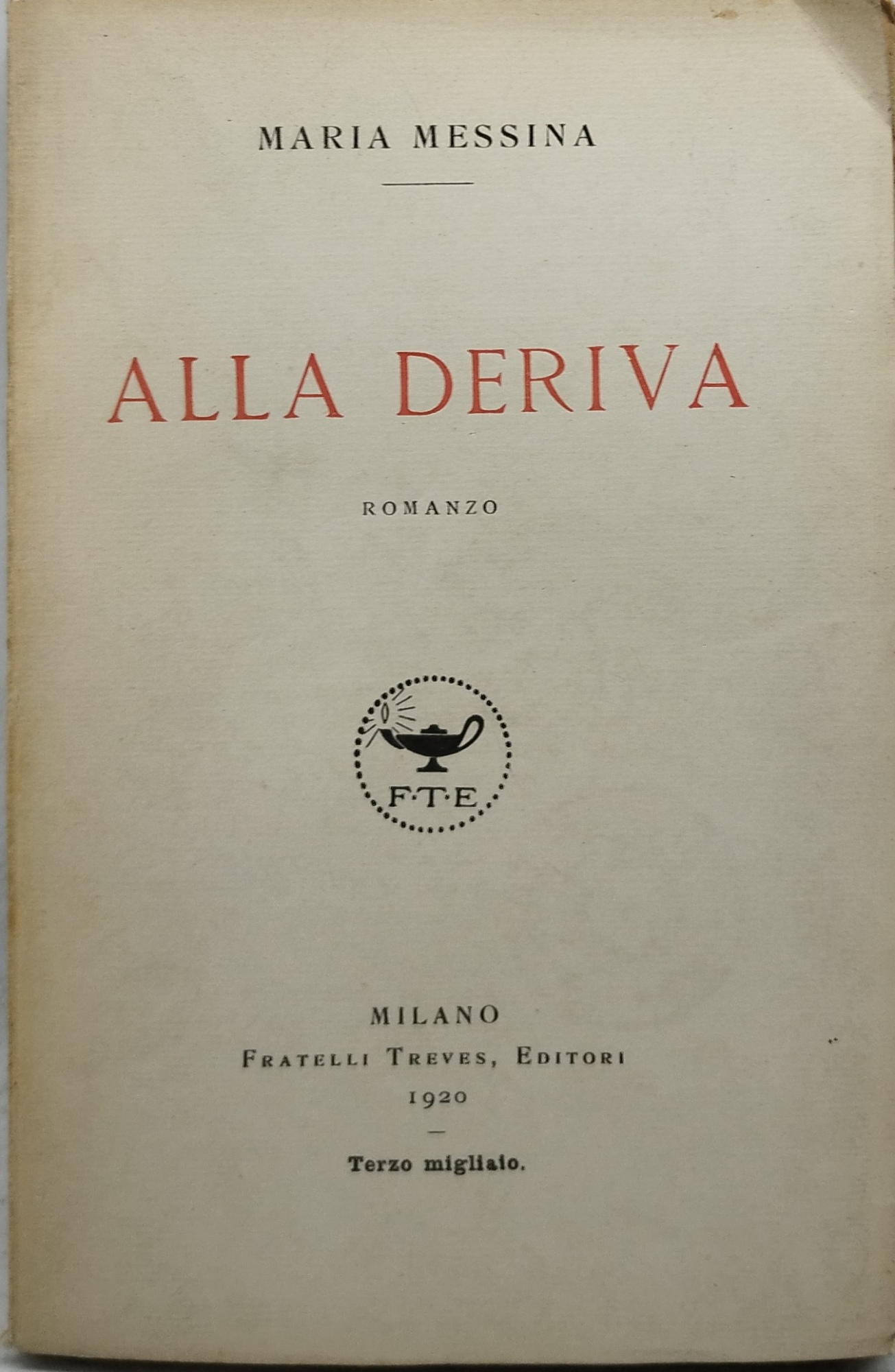 alla deriva maria messina 1920