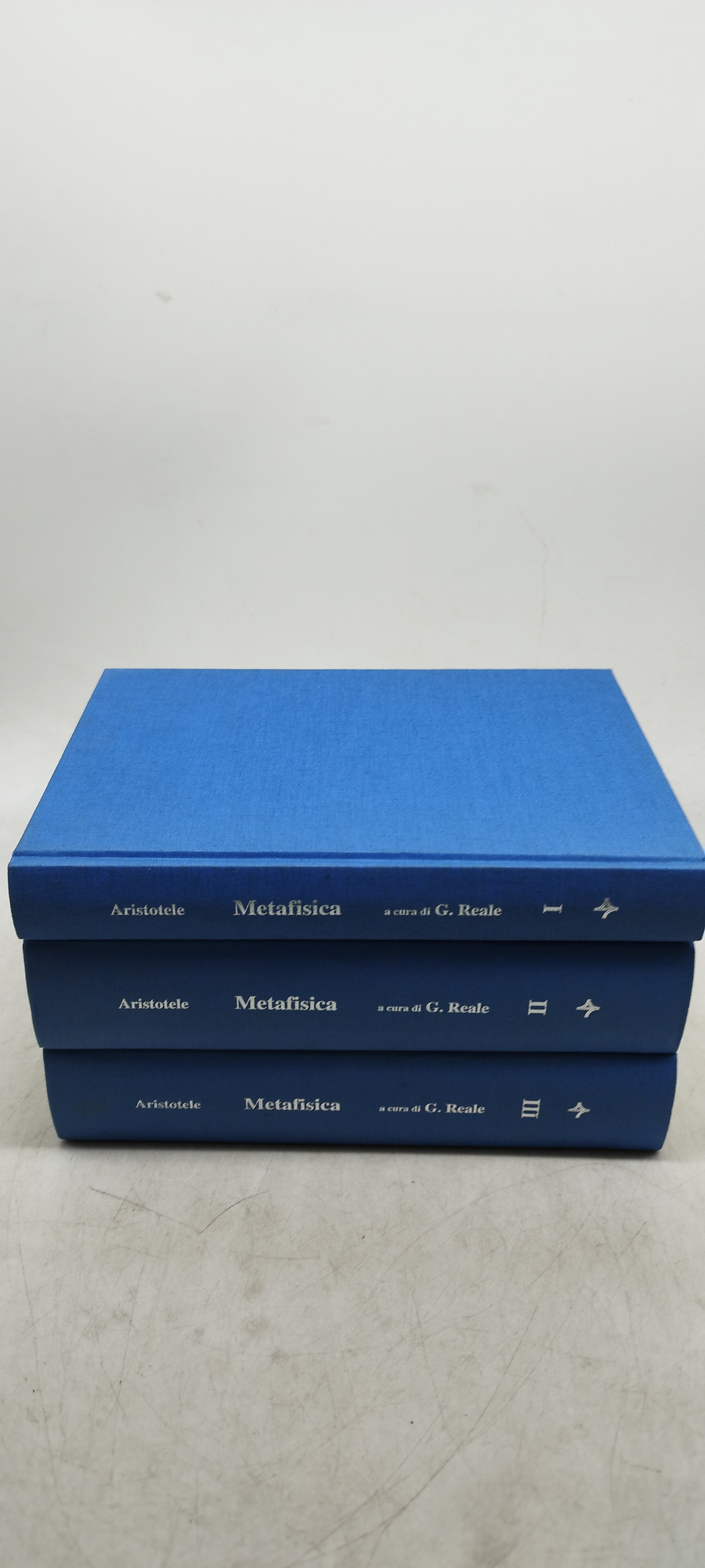 aristotele metafisica g.reale 3 volumi