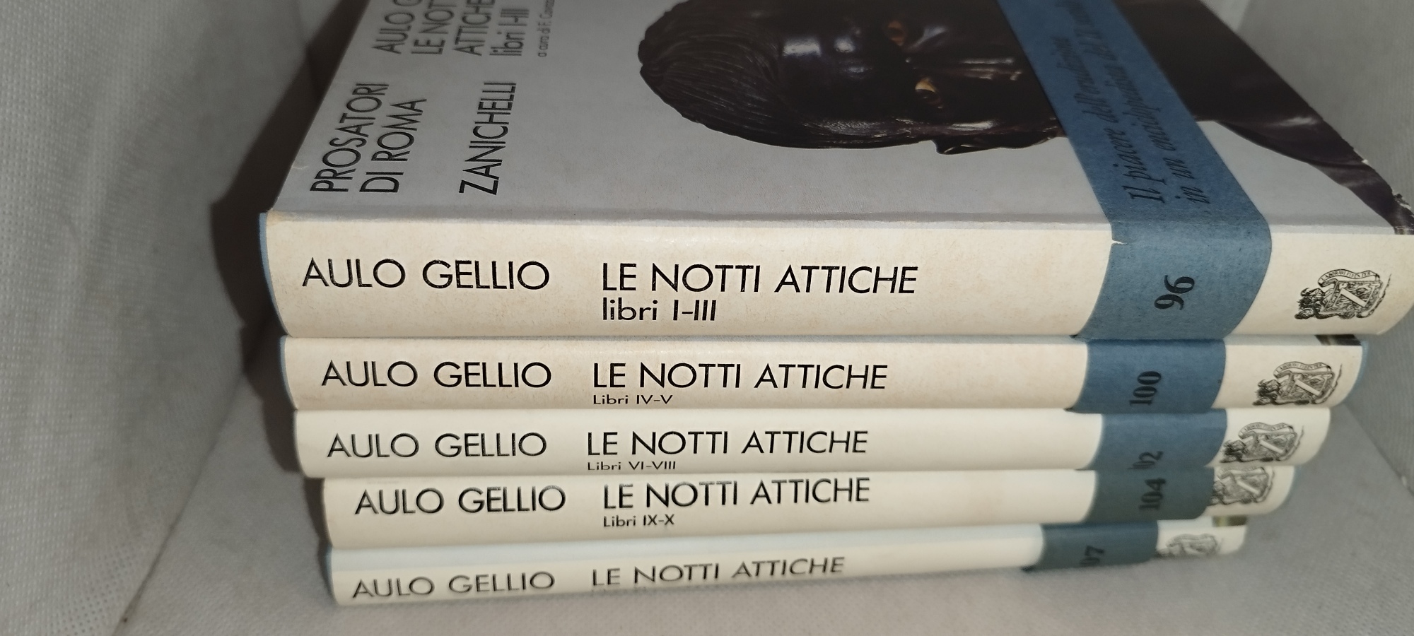 aulo gellio le notti attiche 5 volumi zanichelli