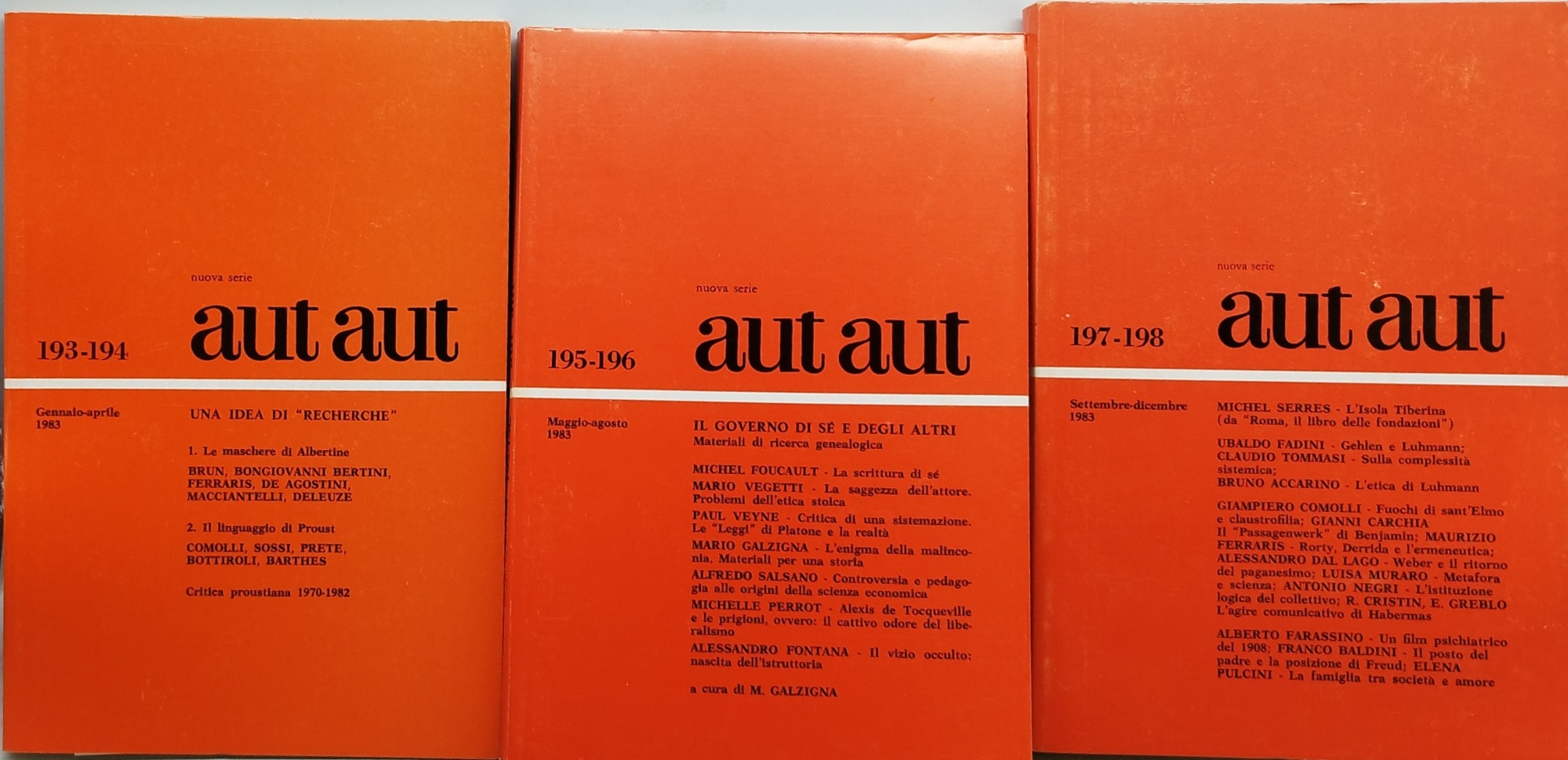 aut aut rivista bimestrale fondata da enzo paci 3 volumi …