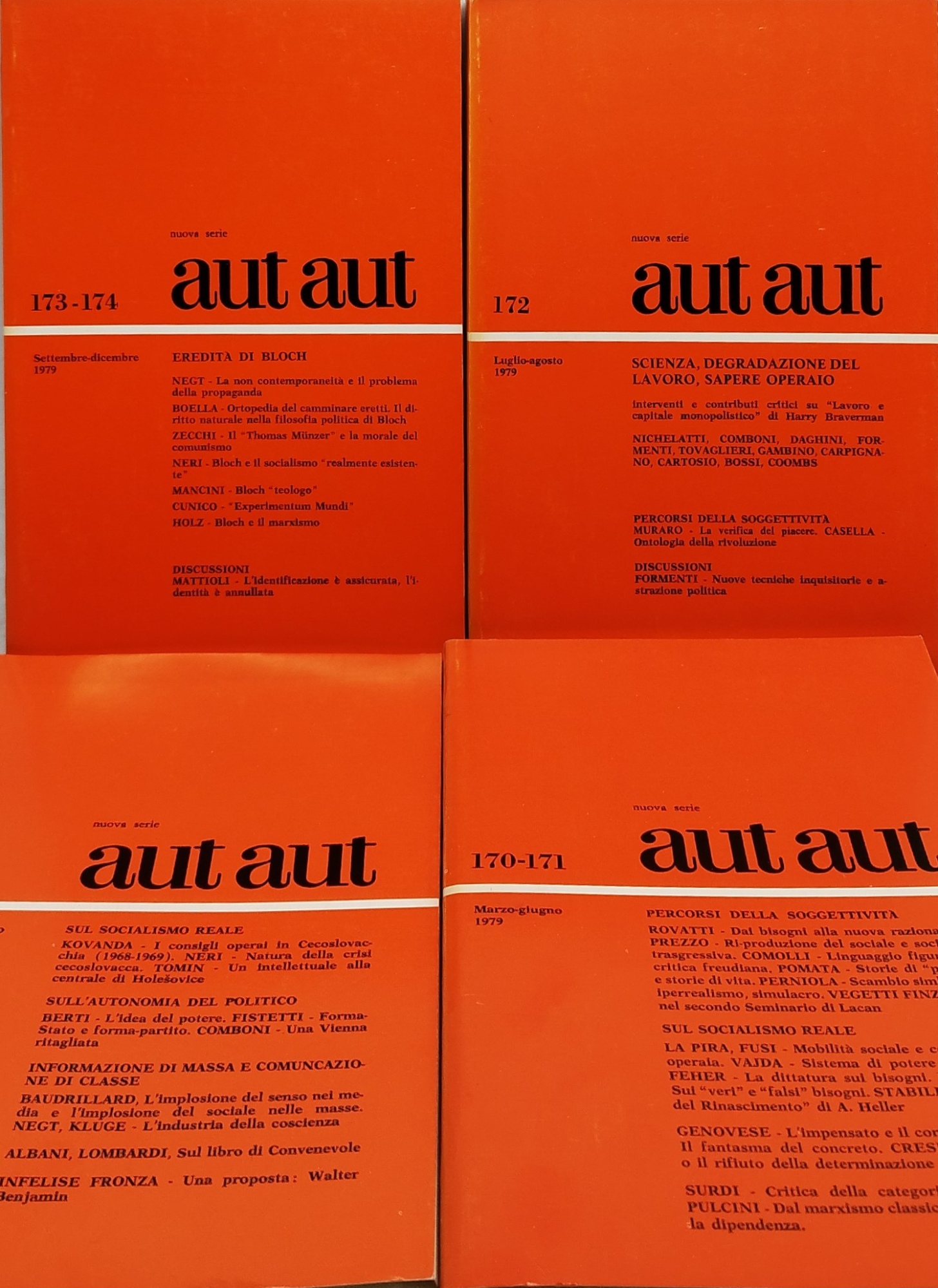 aut aut rivista bimestrale fondata da enzo paci 4 volumi …