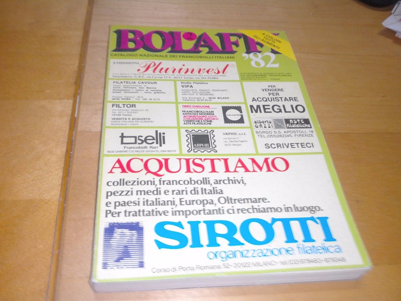 bolaffi catalogo nazionale dei francobolli itlaiani 1982