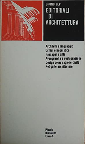 BRUNO ZEVI: Editoriali di architettura PBE 359 - 1979 EINAUDI …