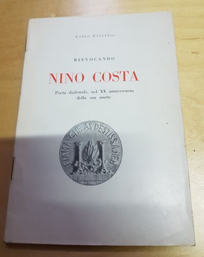 CARLO ECCLESIA RIEVOCANDO NINO COSTA AUTOGRAFO