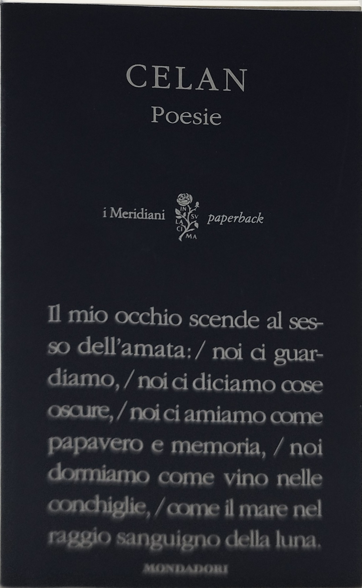 celan poesie i meridiani paperback