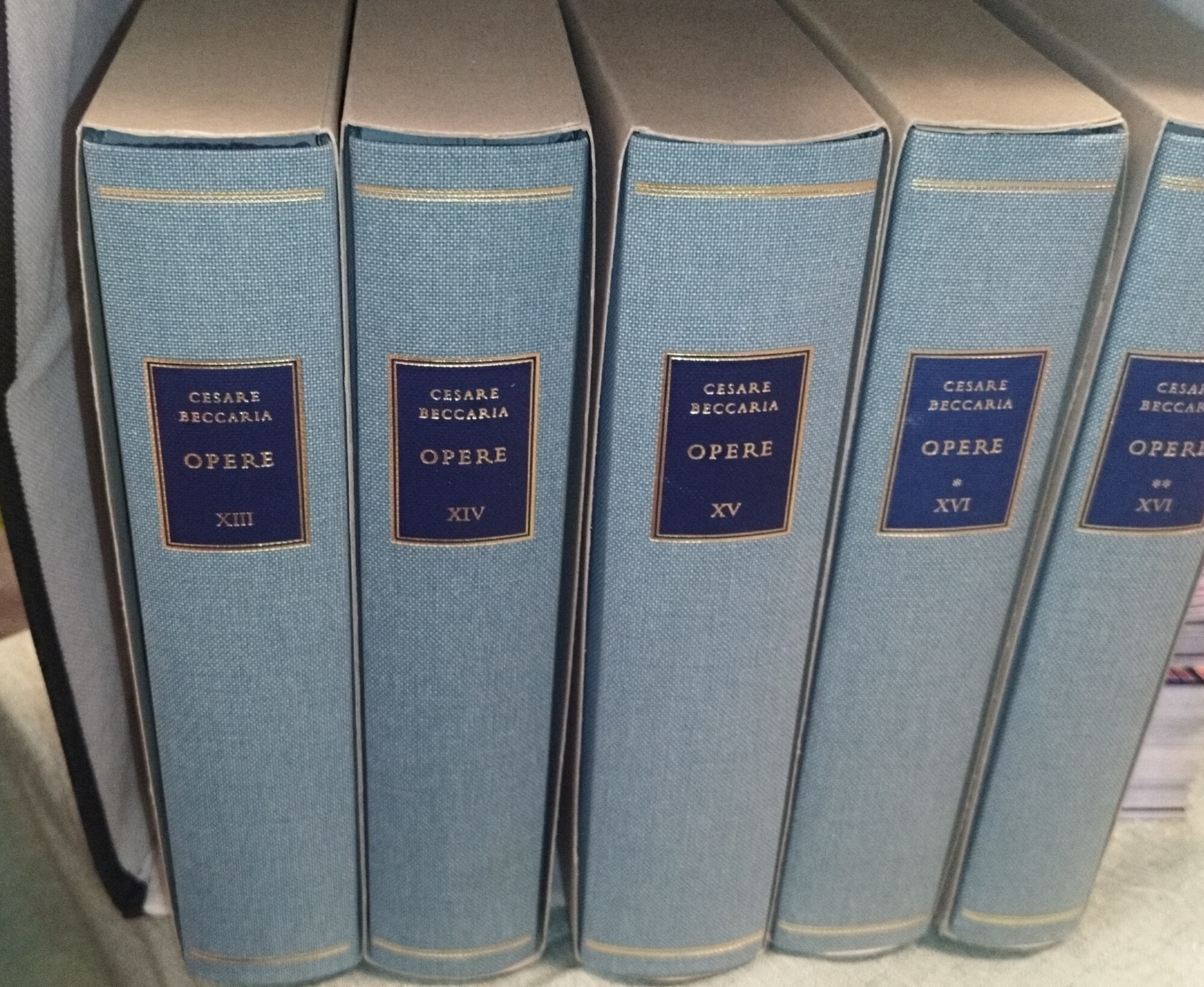 cesare beccaria opere 5 volumi