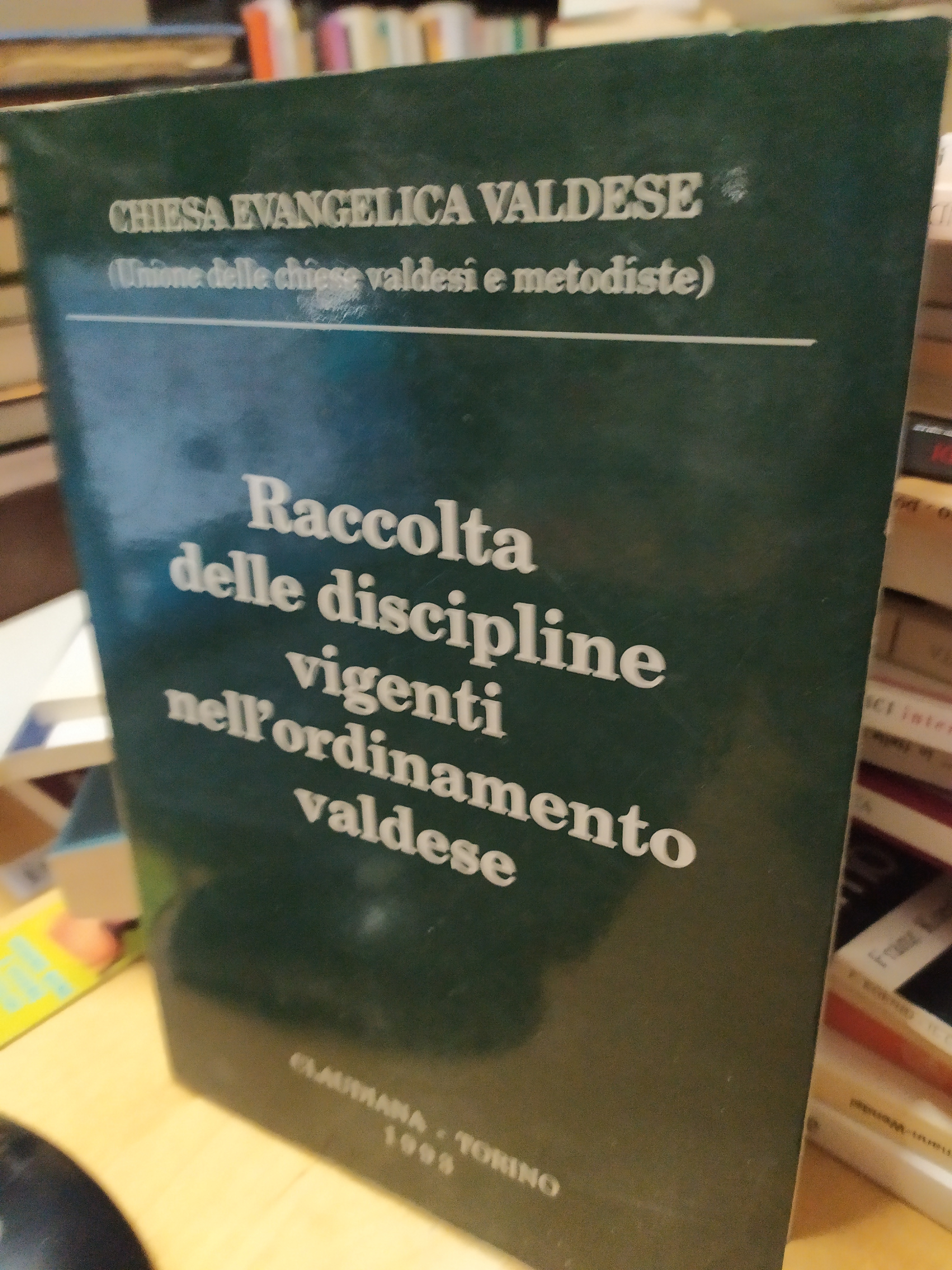 chiesa evangelica valdese raccolta delle discipline vigenti nell'ordinameto valdese