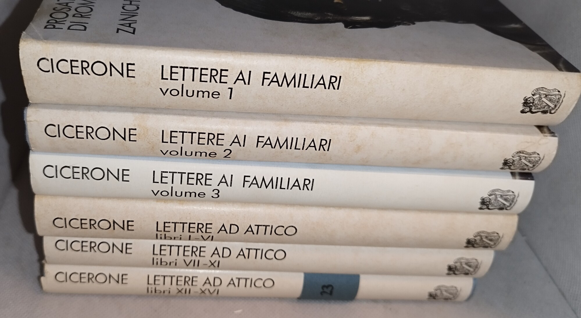 cicerone lettere ai familiari + lettere ad attico 6 volumi