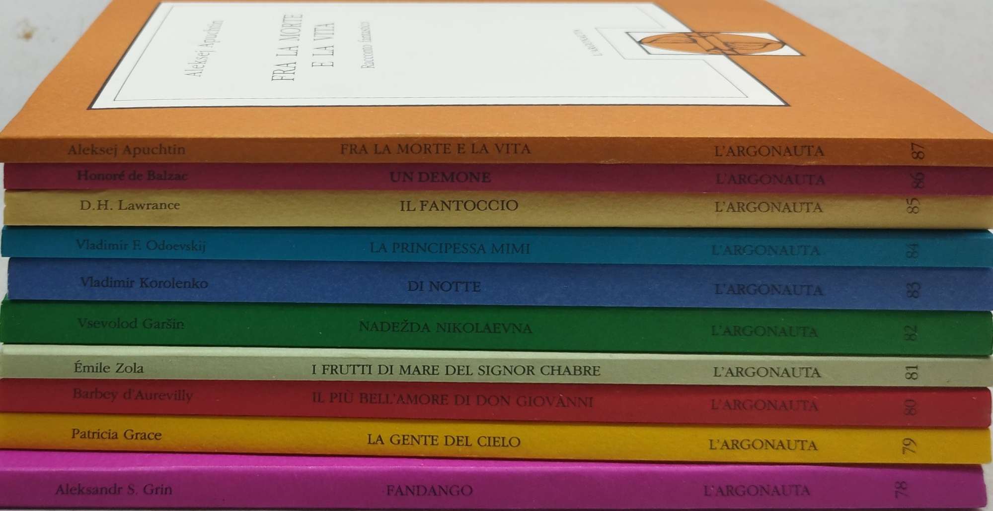 collana di letteratura pannunzio rosolini l'argonauta 10 volumi