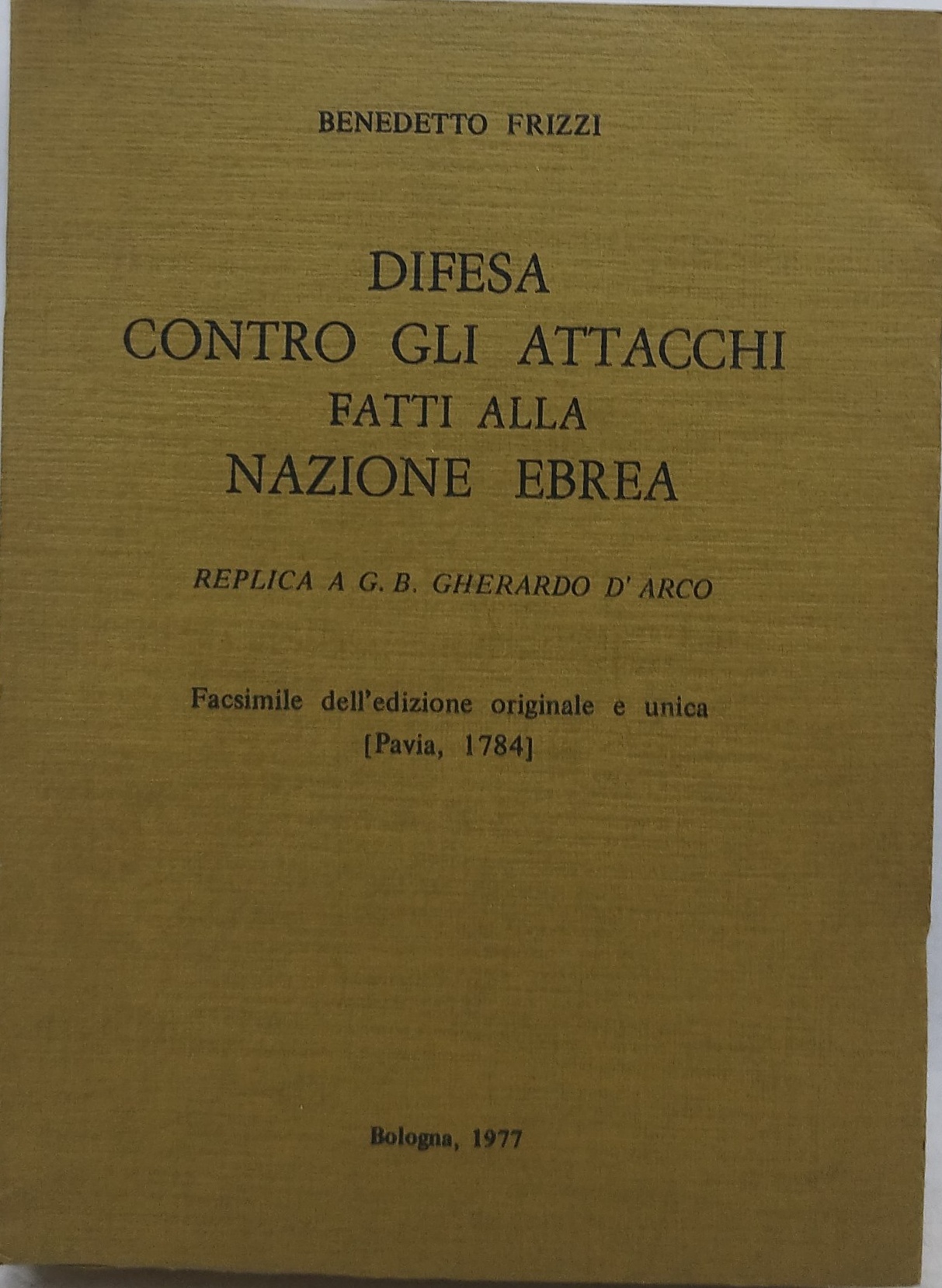 difesa contro gli attacchi fatti alla nazione ebrea