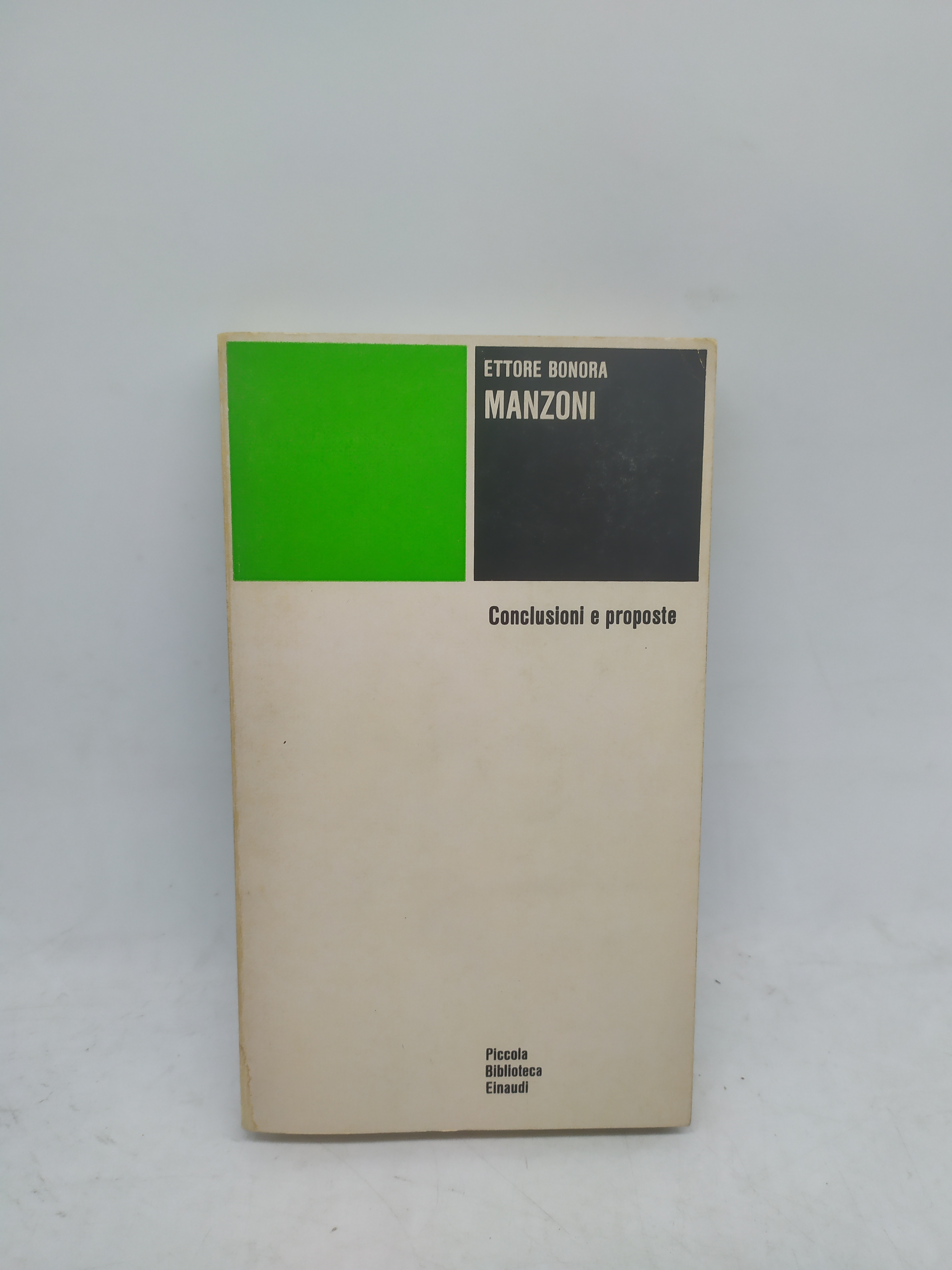ettore bonora manzoni conclusioni e proposte piccola biblioteca einaudi