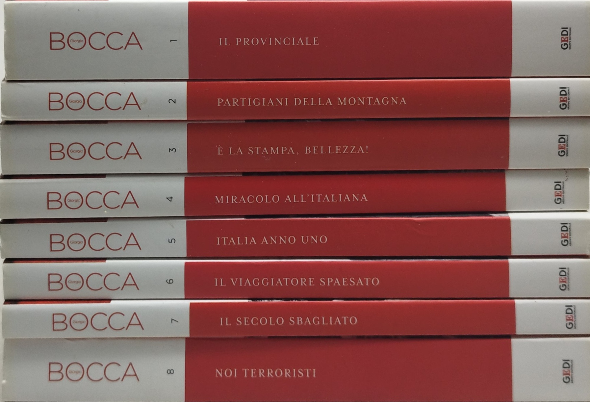 giorgio bocca gedi 8 volumi la stampa la repubblica