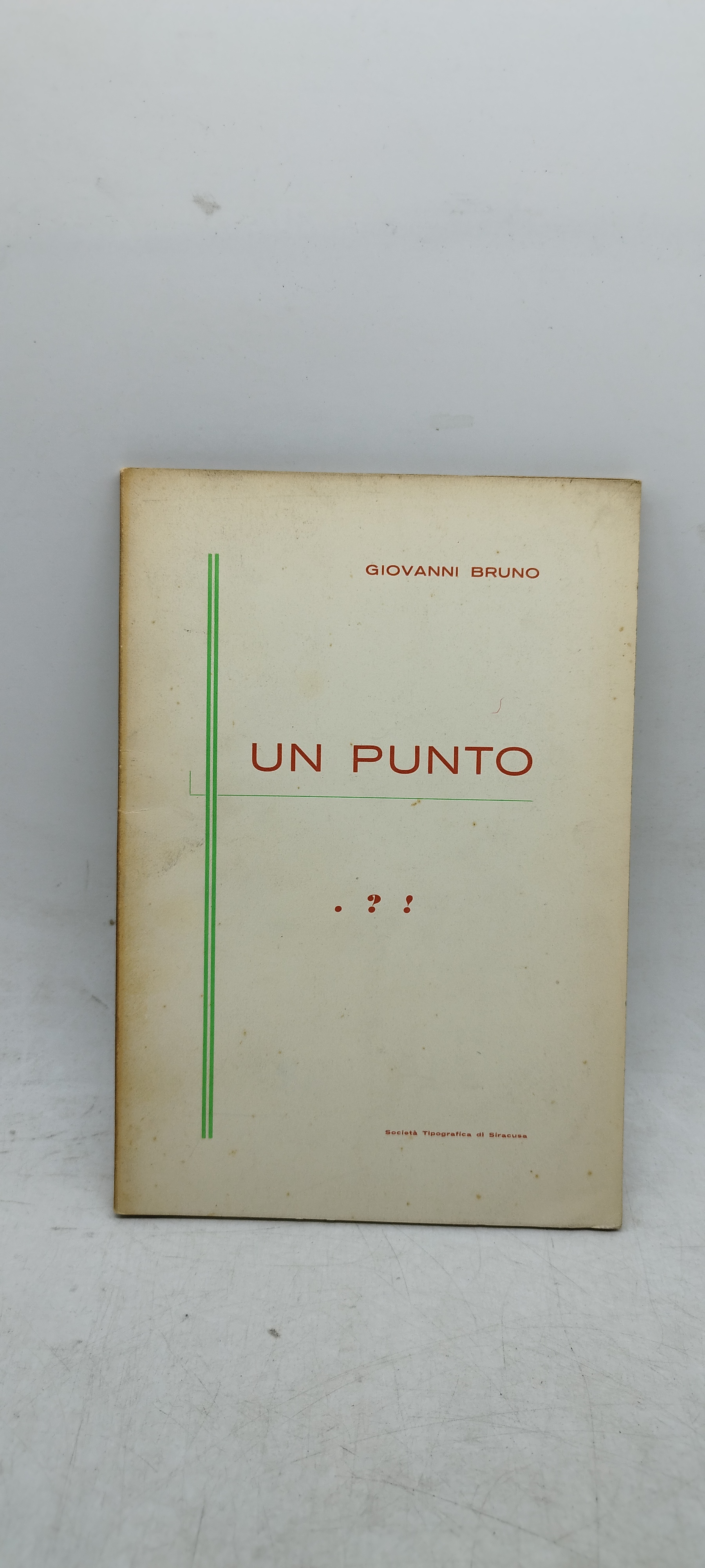 giovanni bruno un punto .? !