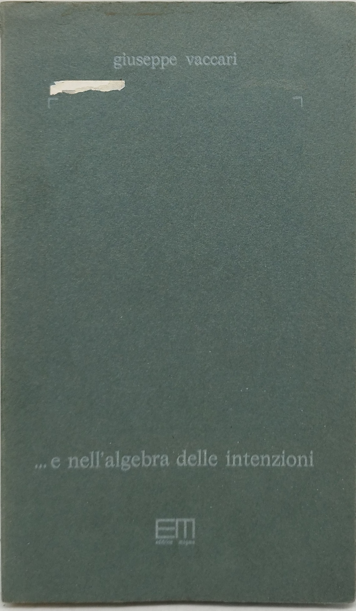 giuseppe vaccari e nell'algebra delle intenzioni