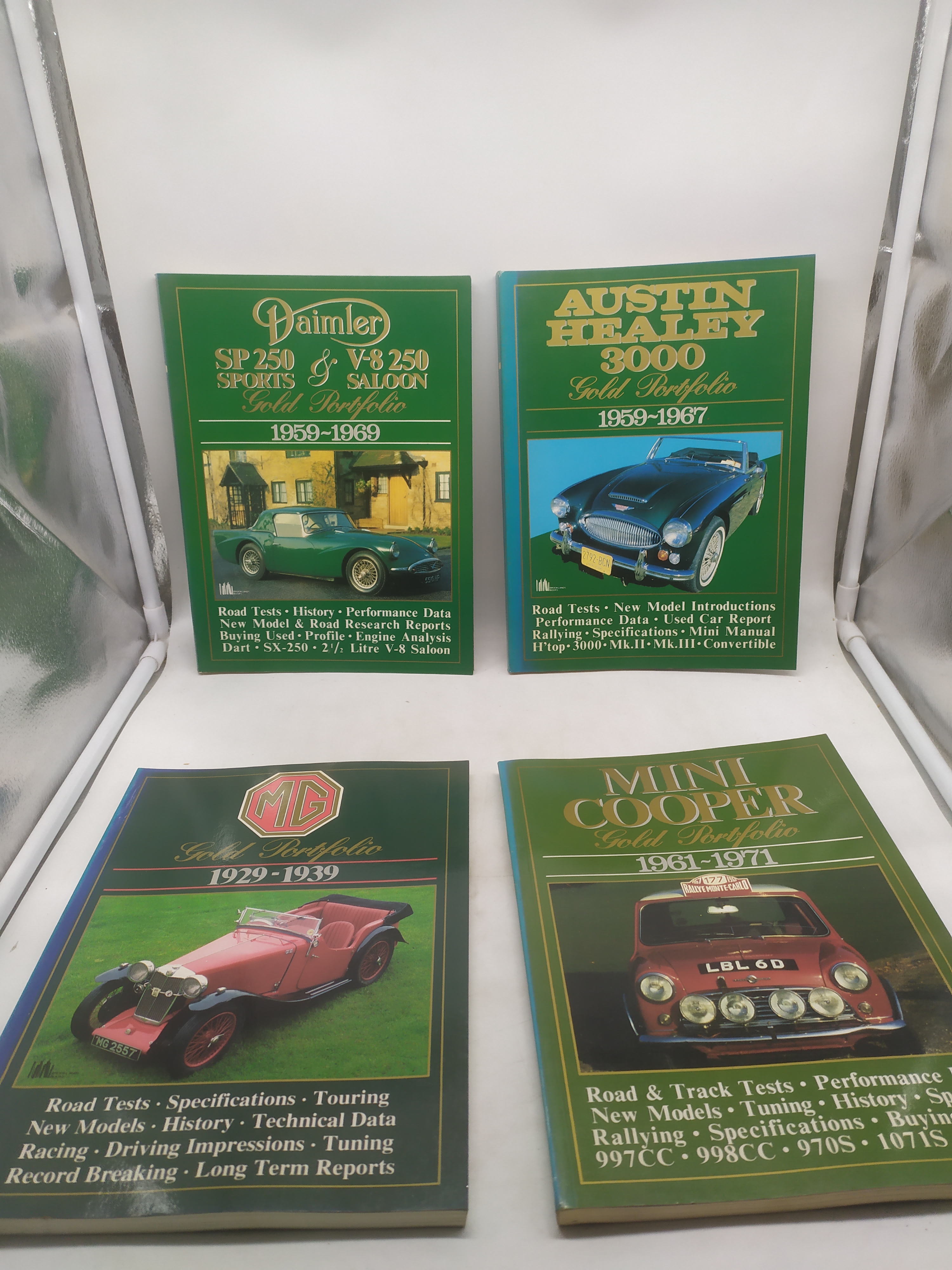 gold portfolio 4 volumi mini cooper daimler mg austin healey