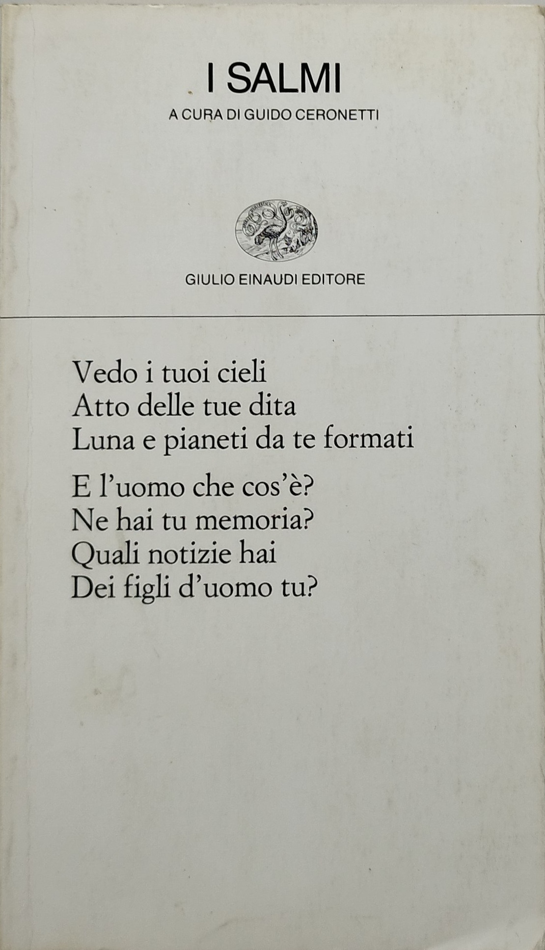 i salmi a cura di guido ceronetti einaudi
