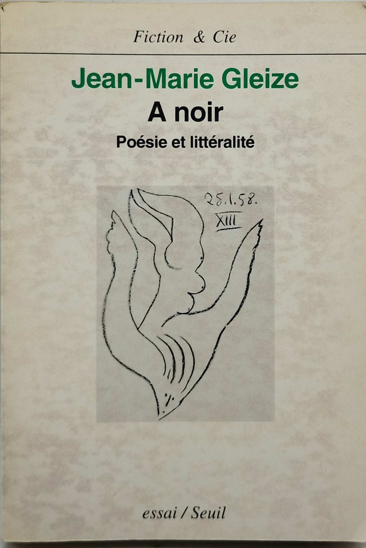 .jean marie gleize a noir poesie et littèralitè essai suil