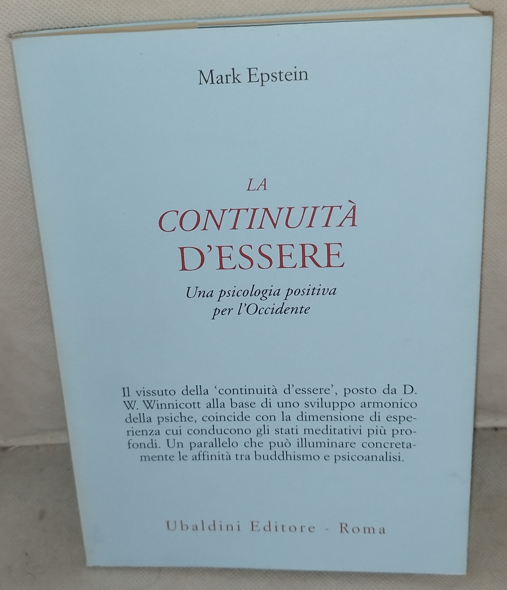 la continuità d'essere un psicologo per l'occidente