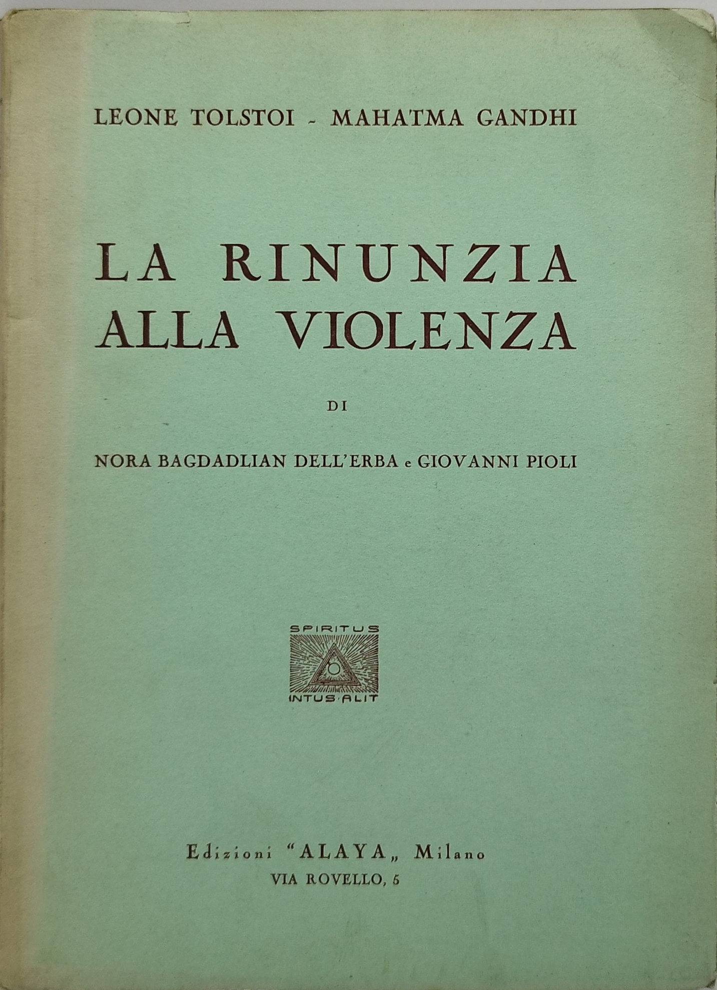 la rinunzia alla violenza di nora bagdadlian dell'erba e giovanni …