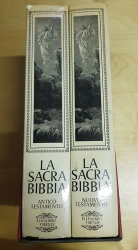 LA SACRA BIBBIA 2 vol ELLE LIBRO 1971.