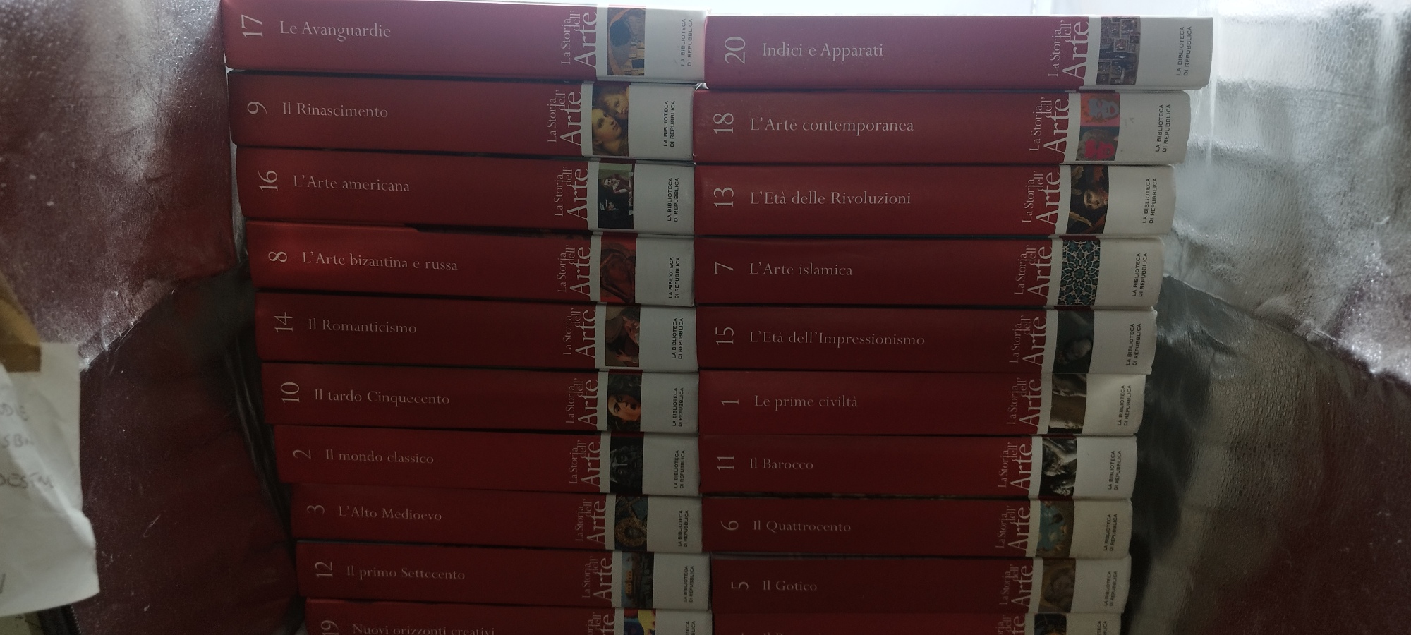 la storia dell'arte 20 volumi electa la biblioteca di repubblica