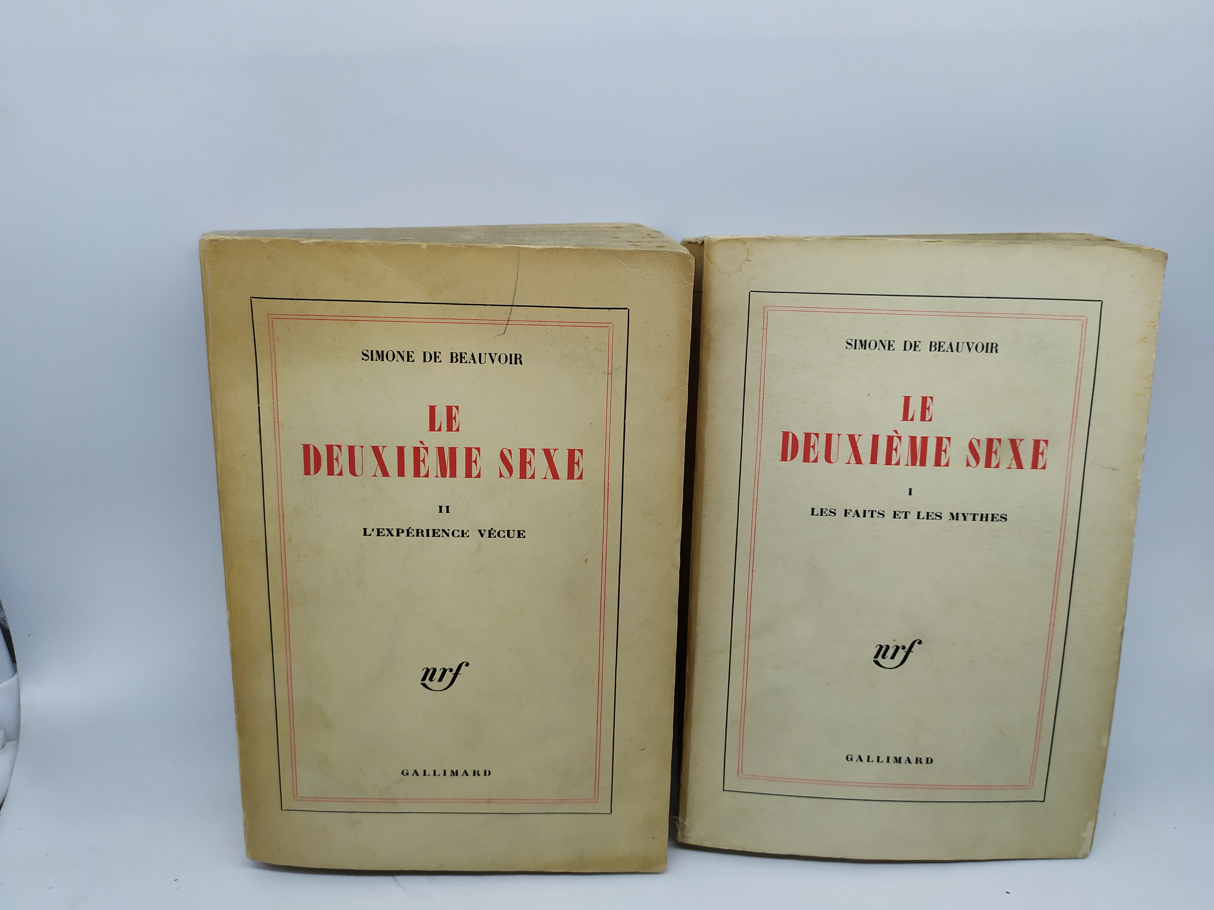 le deuxième sexe simone de beauvoir gallimard 2 volumi