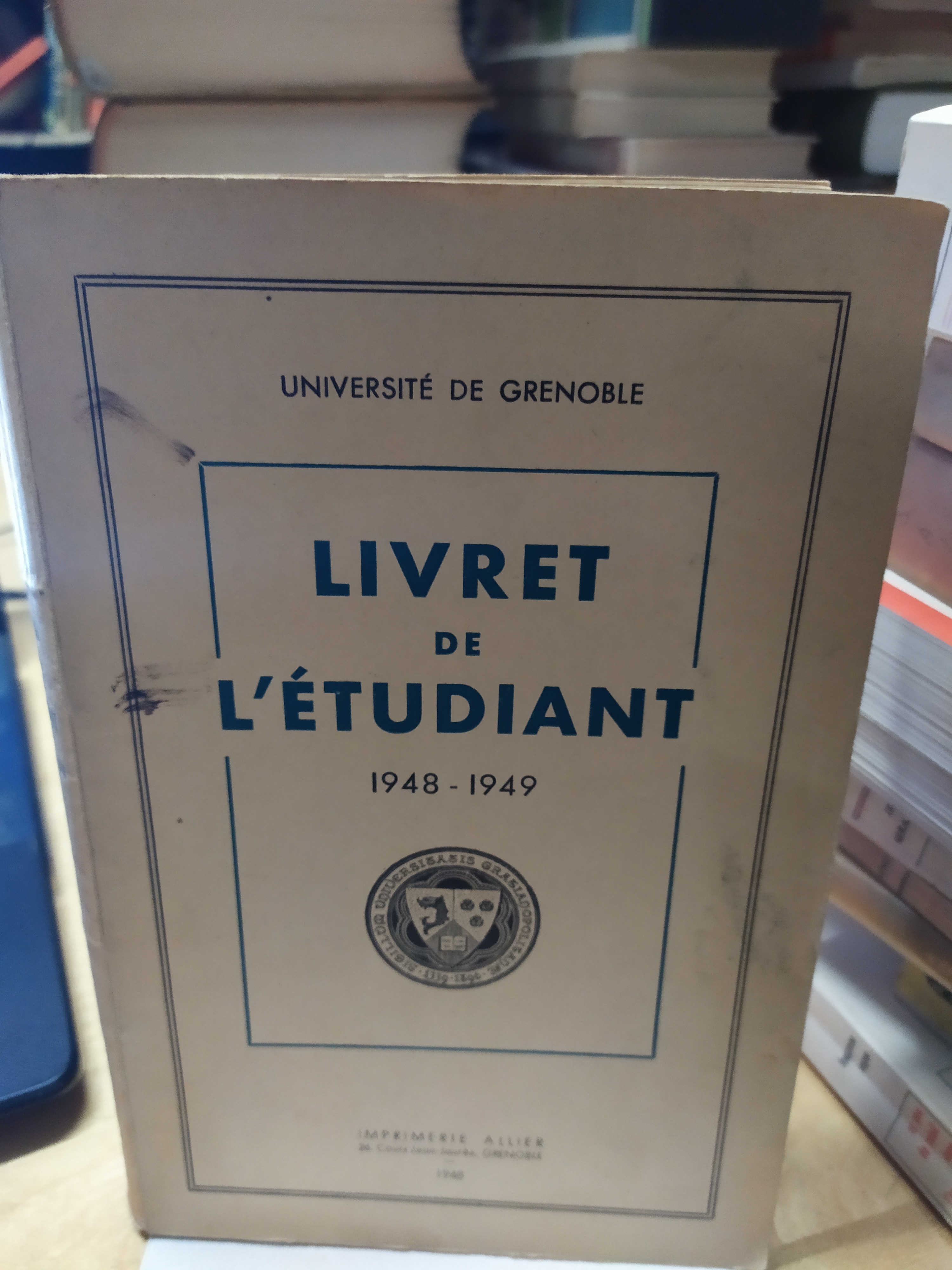 livret de l'etudiant 1948 -1949