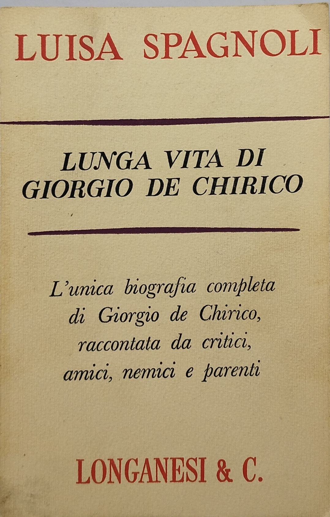 lunga vita di giorgio de chirico