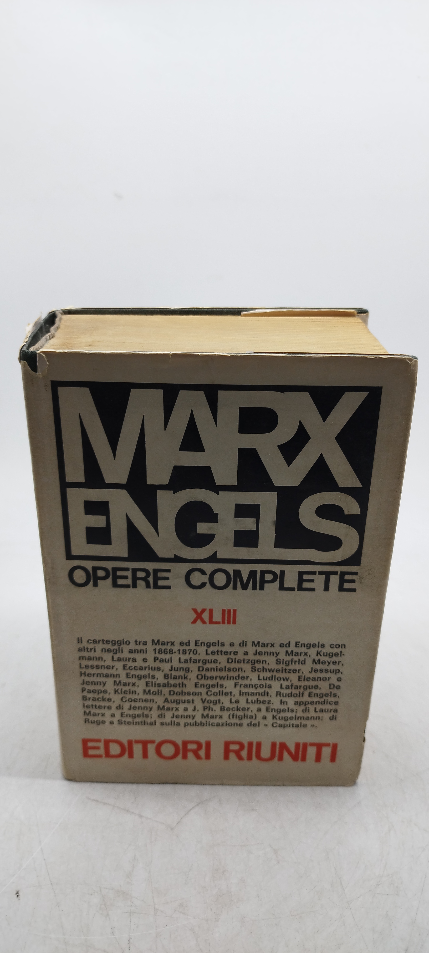 marx engels opere complete XLIII 1868 1870 editori riuniti