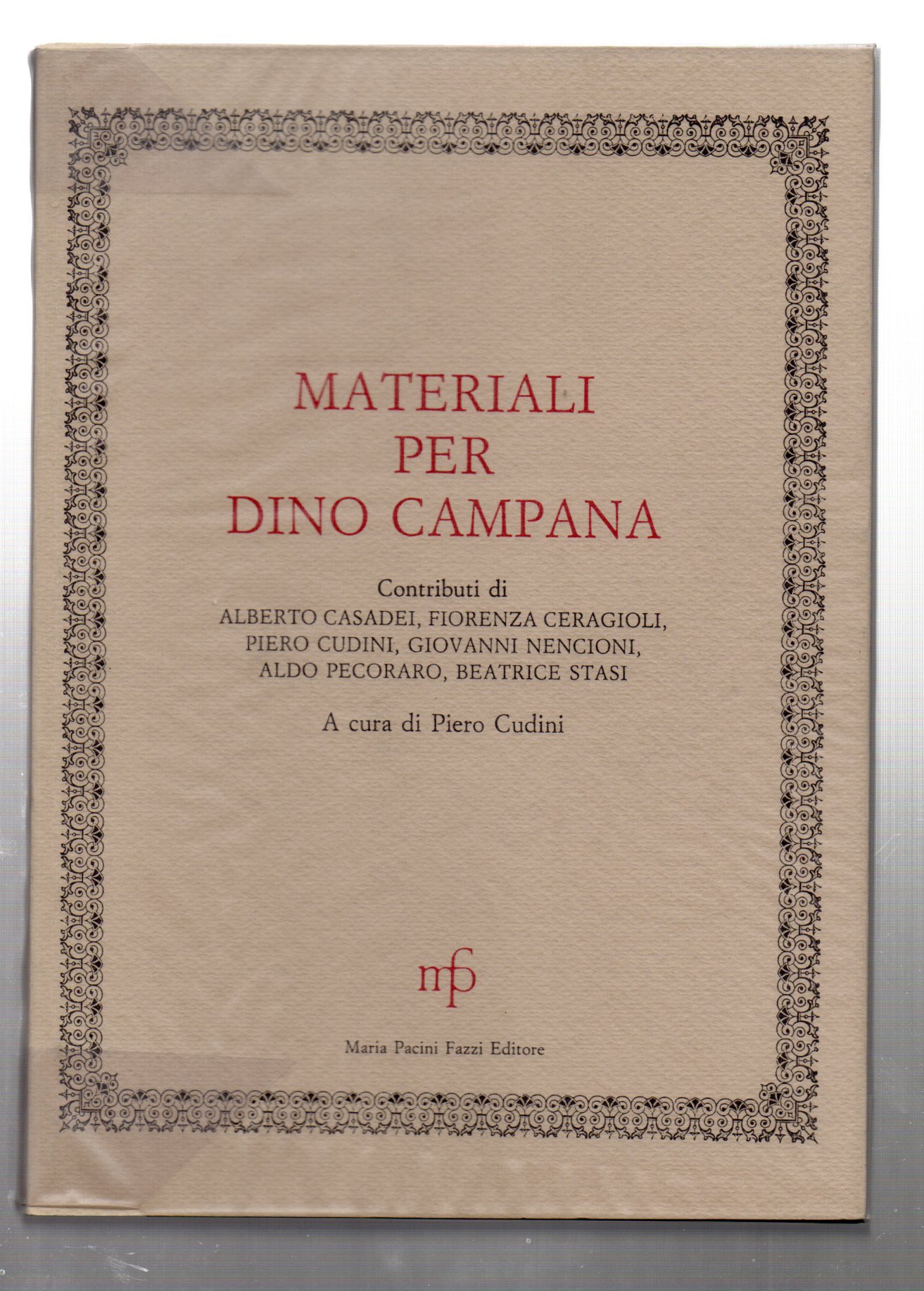 materiali per dino campana maria pacini