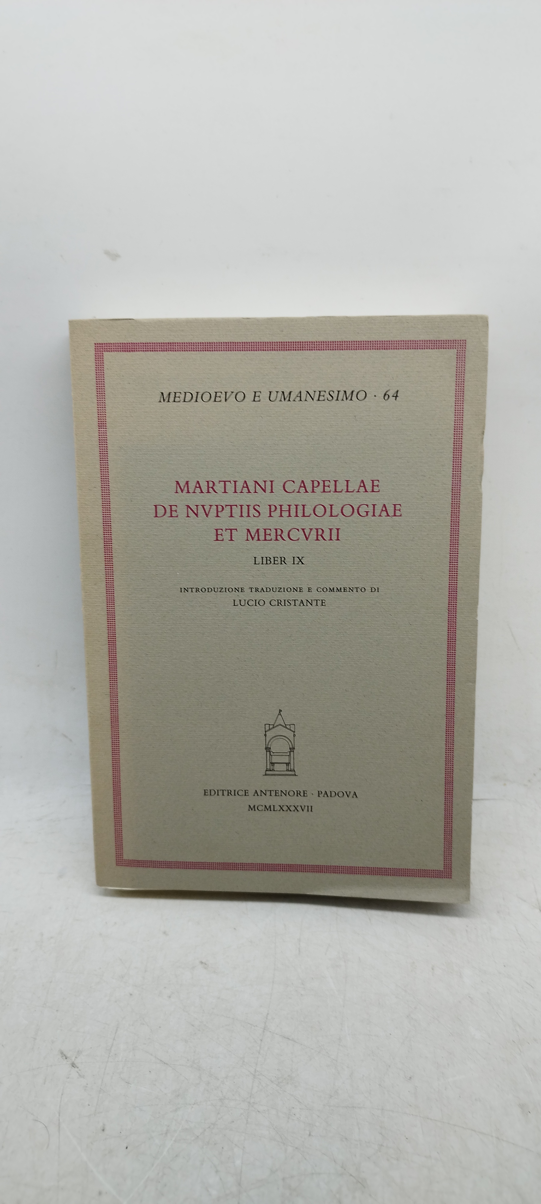 medioevo e umanesimo martian capellae de nvptiis philologiae et mercvrii