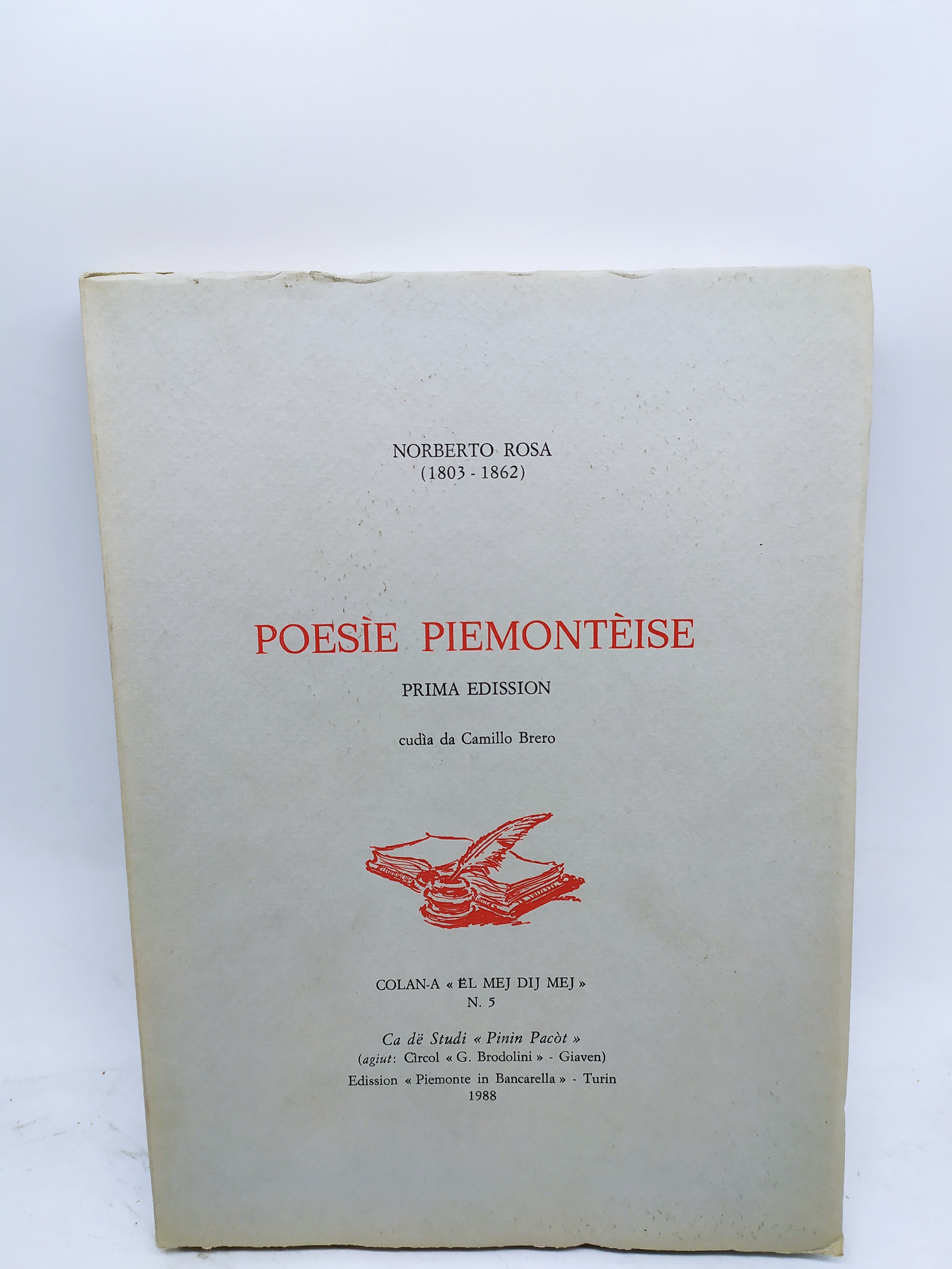 norberto rosa 1803-1862 poesie piemontèise prima edission
